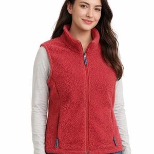 L.L.Bean Cozy Sherpa Fleece Vest - Women’s Large Regular - Excellent Consition